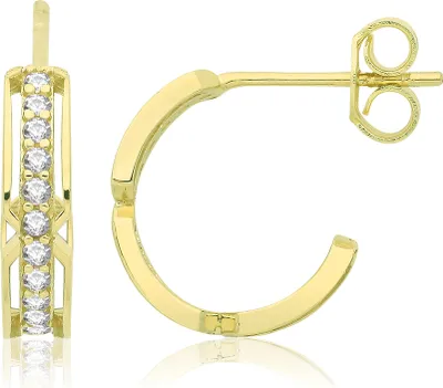 Image de Boucles d'Oreilles Femme Or 375/1000 avec Oxyde de Zirconium; TRS35887