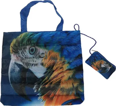 Produktbild von Einkaufstasche Papagei, Einkaufstaschen Falttaschen Stofftasche Stofftaschen Tiere Ara Vogel