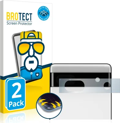 Produktbild von 2x BROTECT Fullscreen Schutzfolie für Google Pixel 6a (NUR Kameraschutz) Displayschutz Folie Fullcover Klar Transparent