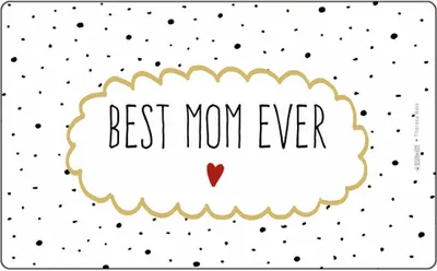 Produktbild von PPD Tray Best Mom, Frühstücksbrettchen, Brettchen, Frühstück, Resopal, 14.3 x 23.3 cm, 661277