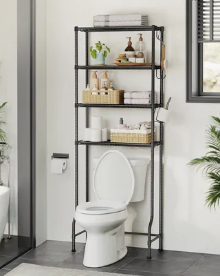 Produktbild von SONGMICS 4-stöckiges Toilettenregal, Badezimmerregal, verstellbare Ablagen