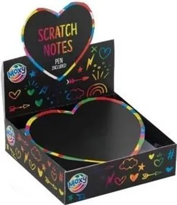 Produktbild von RAPPA Scratch-off Notizbuch/Papier II. 75 Blatt + Scratch-off Stift 9x9 cm