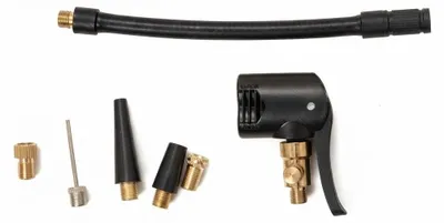 Produktbild von 3-in-1 Pumpenkopf mit Schlauch, 5 Ventiladapter, für Fahrradpumpen