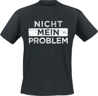 Produktbild von Sprüche T-Shirt Herren Nicht mein Problem schwarz L