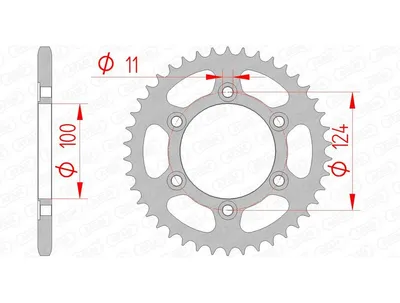 Produktbild von AFAM Kettenrad Stahl Standard - 520