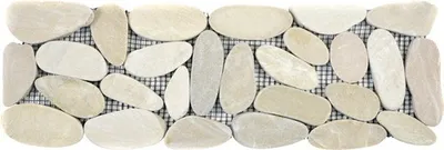 Obrázok produktu pre Obruba z riečnych kamienkov BO IN14KS 10x30 cm biela