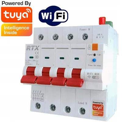 Zdjęcie produktu dla Bezpiecznik 3 Fazy Regulowany 2 -6 3A WiFi Tuya # Pomiar Energii