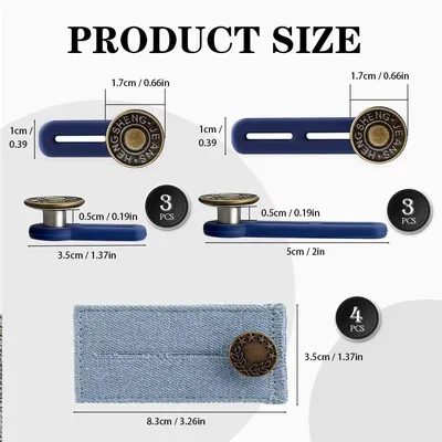 Hosenbund Verlängerungsknopf, 10 Stück Taille Verlängerer elastischer Knopf, verstellbarer Taillengurt Expander Jeans