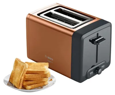 Produktbild von Bosch TAT4P429 Toaster 2 Scheibe(n) 970 W Schwarz  Braun