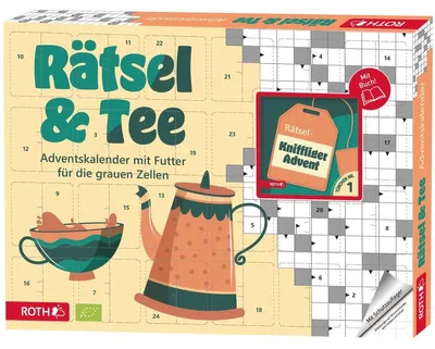 Produktbild von Adventskalender 'Rätsel & Bio-Tee-Adventskalender' bestückt