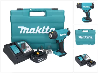 Produktbild von Makita DHG 181 RG1K Akku Heißluftgebläse 18 V 150 - 550°C + 1x Akku 6,0 Ah + Ladegerät + Koffer