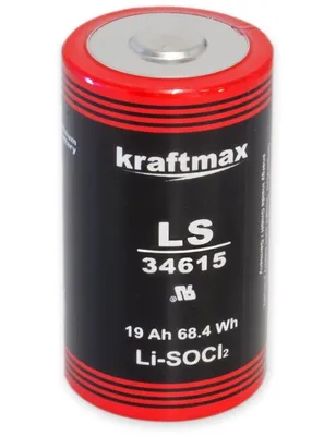 Produktbild von KRAFTMAX Lithium-Batterie LS34615, D-Zelle, 3,6 V-, 19000 mAh