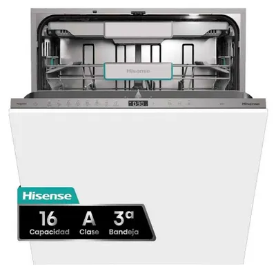 Produktbild von Hisense HV673A65, Voll integriert, Standardgröße (60 cm), Weiß, Berührung, 3 Korb/Körbe, 16 Maßgedecke