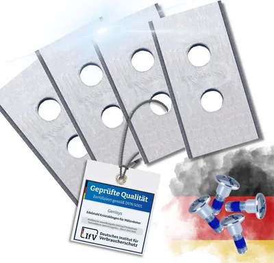 Immagine prodotto di Lame di ricambio Genisys compatibili con MAMMOTION LUBA e compatibili con le lame dei tosaerba robot YUKA - doppio foro - LongLife - infrangibili [testate DIN EN 50636], pezzo:24