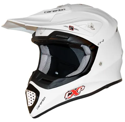 Image de Casque CX-2 Careflon Cross, fibre de verre, pour motocross et enduro, taille 54-64. Modèle : Racer, disponible en rouge, orange, bleu marine et blanc. Taille du casque : 57-58