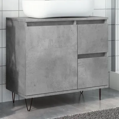 Produktbild von Maison Exclusive - Waschbeckenunterschrank Betongrau 65x33x60 cm Holzwerkstoff