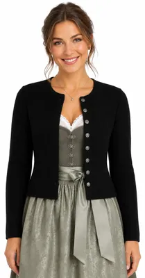 Produktbild von Isar-Trachten Damen Strickjacke "Saskia" 57102 | Schwarz Größe: 44