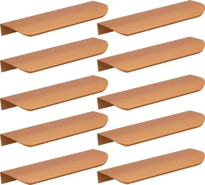 Image de lot de 10 poignées de meubles rondes 350 mm en cuivre - Uchwyty en aluminium mat de haute qualité pour un aménagement stylé et un montage facile.