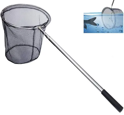 Imagen del producto de Solidchoice - Red de pesca telescópica de 70 pulgadas con malla plegable