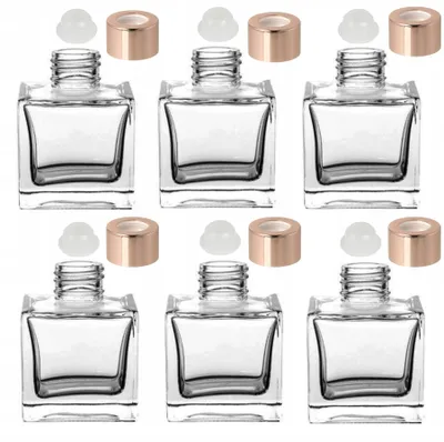 Produktbild von Easy Candle Glasflaschen für Duft-Diffusor 100 ml Rose Gold 6 Stück