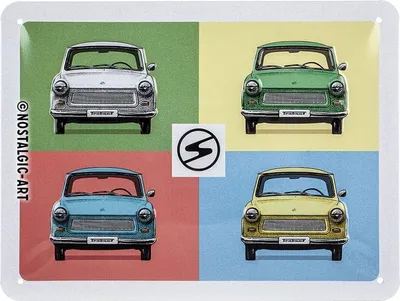 Produktbild von Nostalgic-Art - Blechschild 15x20 cm - Berlin - Trabant - Pop Art
