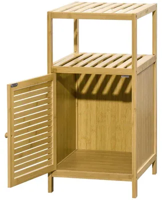 Immagine prodotto di Mobiletto da bagno in bambù | Colore: legno naturale | Dimensioni: 36,5 x 33 x 67 cm