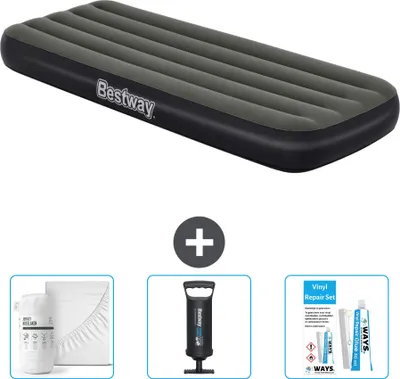 Produktbild von Bestway Luftmatratze – 1 Person – 76 x 185 x 25 cm – Grün – im Lieferumfang enthalten Zubehör