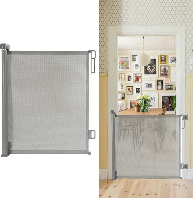Image de Yakimz Barrière de sécurité extensible Barrière de sécurité Roll, extensible 0-180 cm pour enfants et animaux, Gris