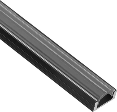 Produktbild von A17 LED Aluprofil Schwarz 1m Abdeckung klar