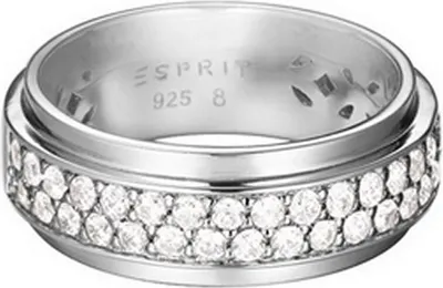 Produktbild von Esprit Damen Ring Silber Zirkonia Modern Shape Glam ESRG92374A1, Ringgröße:53 (16.8 mm Ø)