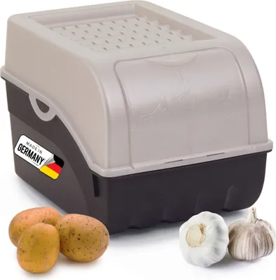 Produktbild von Novaliv 1x Mittel 5L Kartoffelbox perlmut Kartoffelkorb Gemüsebox vegetable basket onion potato storage