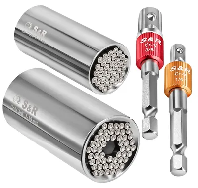 Immagine prodotto di Chiave universale S&R, set di bussole multifunzione, 4 pezzi
