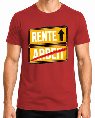 Immagine prodotto di Reddito, lavoro, cartello stradale, pensione, pensionato, dichiarazione, sarcasmo, maglietta da uomo, rossa, taglia M