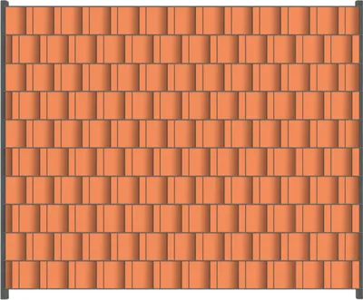 Produktbild von Wallario Zaunsichtschutz mit Motiv Pastellorange für Ein- und Doppelstabmatten Zäune in der Größe 250 x 200 cm
