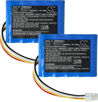 Produktbild von vhbw 2x Akku kompatibel mit Husqvarna Automower 315X Rasenmäher (2600mAh 18,5V Li-Ion)