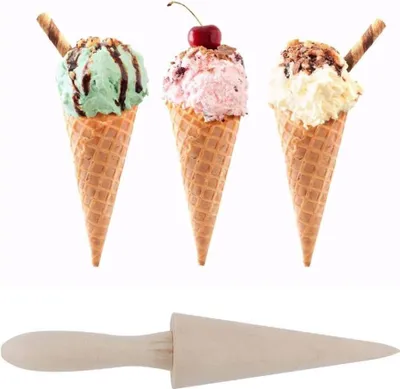 Produktbild von Eiswaffel-Backwerkzeug 1 Stück, Buchenholz, Hörnchenform Für Desserts Und Vorspeisen