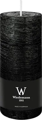 Produktbild von INNA-GLAS Blockkerze AURORA, schwarz, 16cm, Ø6,8cm, 66h - Germany - Stumpenkerze