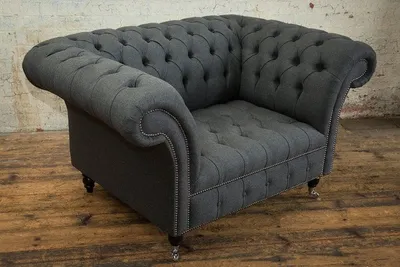 Immagine prodotto di Divano Chesterfield Design Poltrona Divano imbottito Lusso Tessile Divani 1 posto #111