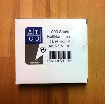 Produktbild von Alco Heftklammern Stahl verzinkt 23/10 1000 ST