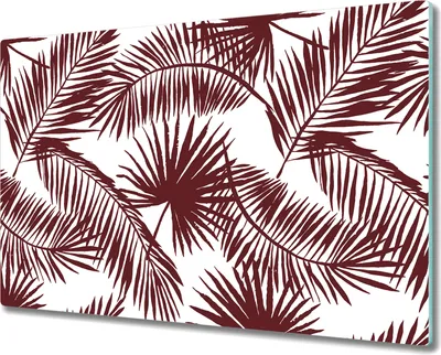 Produktbild von Glas-Herdabdeckplatte Glaskeramikkochfeld-Abdeckung Spritzschutz - 80x52 cm - Exotisch Palmblätter