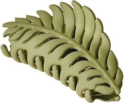 Obrázek produktu pro Zelené sponky do vlasů ve tvaru listů velké spony s drápy protiskluzové listy 8,9 cm dámské dívčí sponky do vlasů