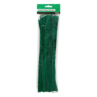 Produktbild von Chenille, dunkelgrün, 30 cm, 50 Stück