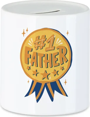 Produktbild von Papa Nummer 1 Spardose  Weltbester Papa Platz 1 Geschenkidee Vatertag Für Top Vater