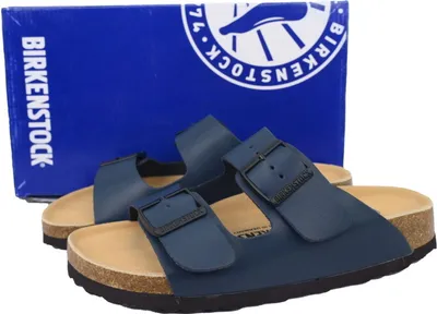 Produktbild von Birkenstock Arizona Soft Footbed Blau Glattleder