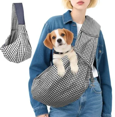 Productafbeelding van Unyqoos® Draagtas voor honden en katten tot 7,5 kg – ademend, comfortabel, met veiligheidshaken en een drukknopsluiting