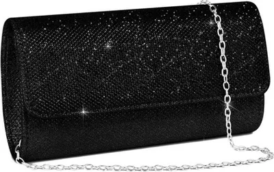 Produktbild von Schwarze Abendtasche mit Kette für verschiedene Anlässe