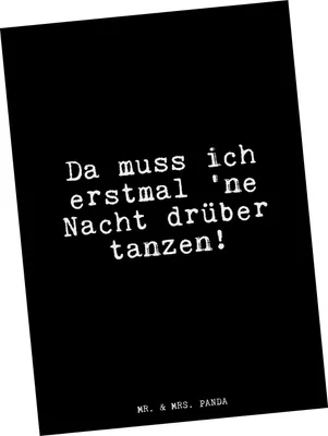 Produktbild von Mr. & Mrs. Panda Postkarte Da muss ich erstmal... - Schwarz - Geschenk, beste Freundin, Feiern, Grußkarte, Sprüche, Ansichtskarten, Party, Ansichtskarte, Postkarten
