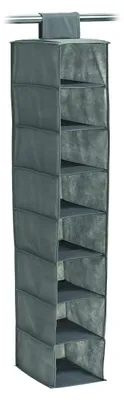 Hängende Aufbewahrung 8 Fächer, Vlies, Grau, 18x30x105 cm