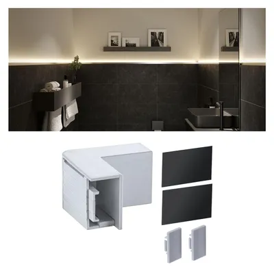 Produktbild von LumiTiles Zubehör Profil Top Abdeckung  40x40mm Telegrau