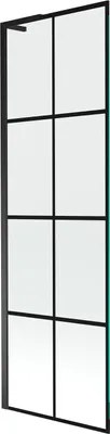 Immagine prodotto di Mexen Next L paratia per vasca da bagno a 1 anta 60 x 150 cm, griglia nera, nero - 895-060-000-03-77-70
